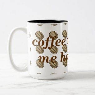 Taza Bicolor Café Me hace feliz por todas partes