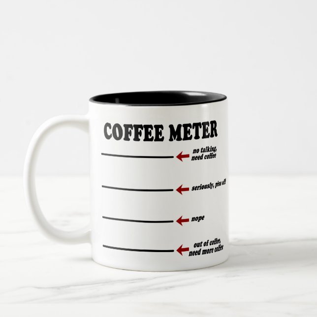 Taza Bicolor Café Meter (¡El Café Original Mug!) (Izquierda)