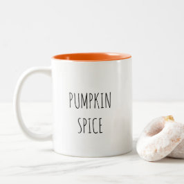Taza Bicolor Café Minimalista con especias de calabaza
