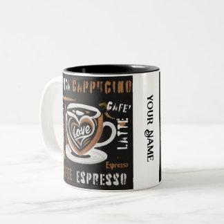Taza Bicolor Café Mocca Cappucino Espresso Café con Leche
