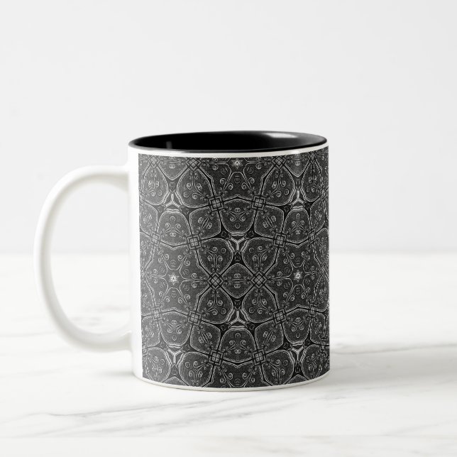 Taza Bicolor Café monocromático Filigree Mug (Izquierda)
