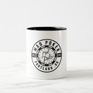 Taza Bicolor Café Mug con el logotipo de MAD Poker