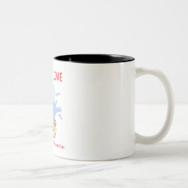 Taza Bicolor Café Mug con las escrituras