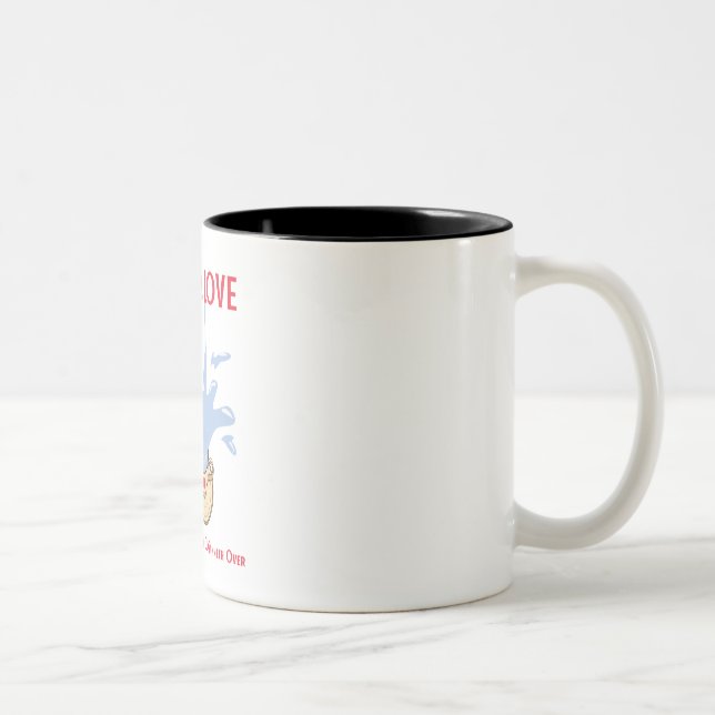 Taza Bicolor Café Mug con las escrituras (Derecha)