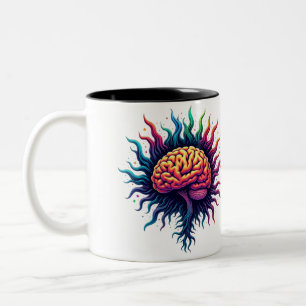 Taza Bicolor Café Mug de anatomía cerebral