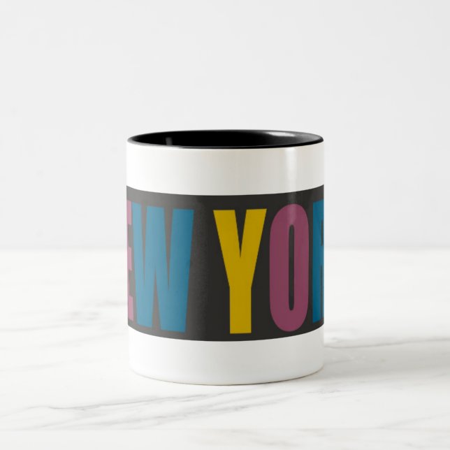 Taza Bicolor Café Mug de Nueva York (Centro)