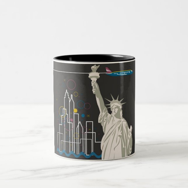 Taza Bicolor Café Mug de Nueva York (Centro)