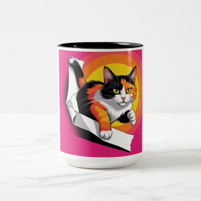 Taza Bicolor Café negro y Naranja (Centro)