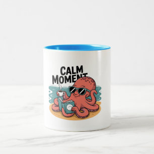 Taza Bicolor Café Octopus - Mug de momento tranquilo