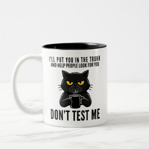 Taza Bicolor Café para amantes de gatos divertidos