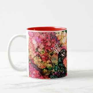 Taza Bicolor Café pavo real
