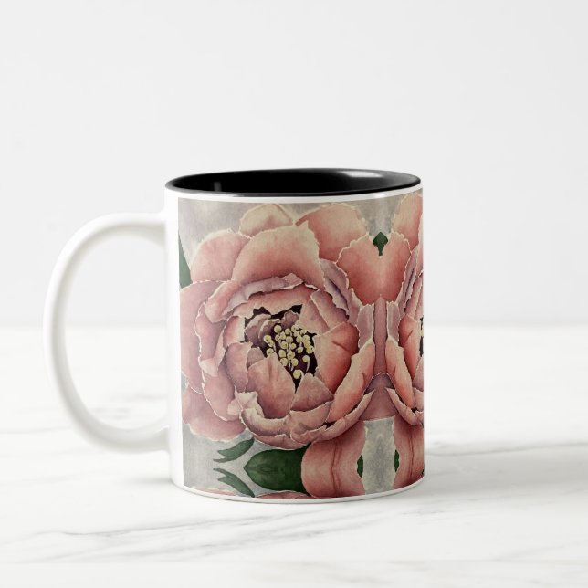 Taza Bicolor Café Peony Rosa Mug (Izquierda)