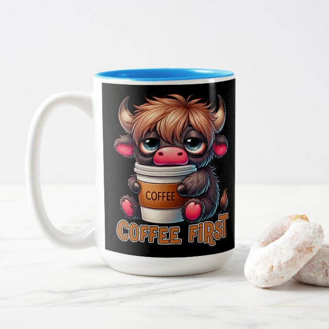Taza Bicolor Café Primero  (Con donut)