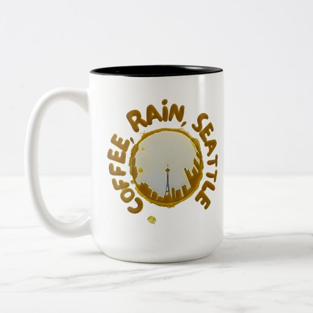 Taza Bicolor Café Rain Seattle (Izquierda)