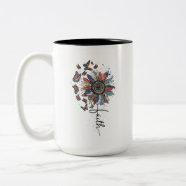 Taza Bicolor Café religioso, Inspirador y motivacional