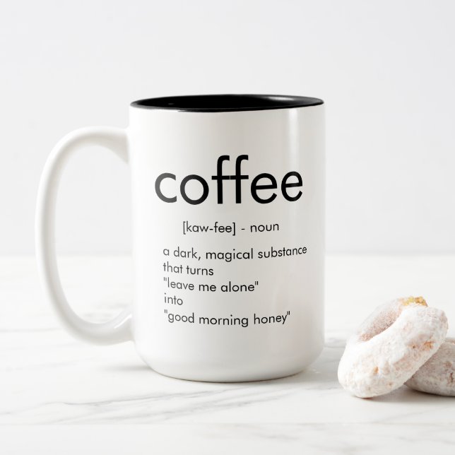 Taza Bicolor café - sustantivo - (Con donut)