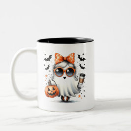 Taza Bicolor Café/té/Macha festivo de Halloween