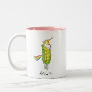 Taza Bicolor Café unicornio de maíz