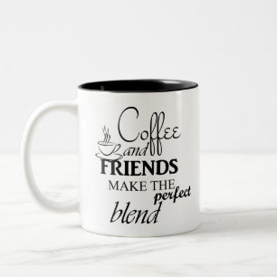 Taza Bicolor Café y amigos hacen la mezcla perfecta