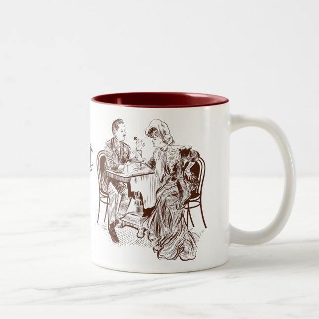 Taza Bicolor Café y amor (Derecha)