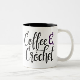 Taza Bicolor Café y ganchillo