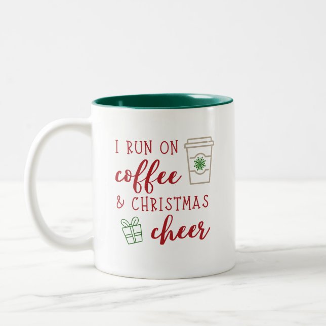Taza Bicolor Café y Navidades Cheer Mug (Izquierda)
