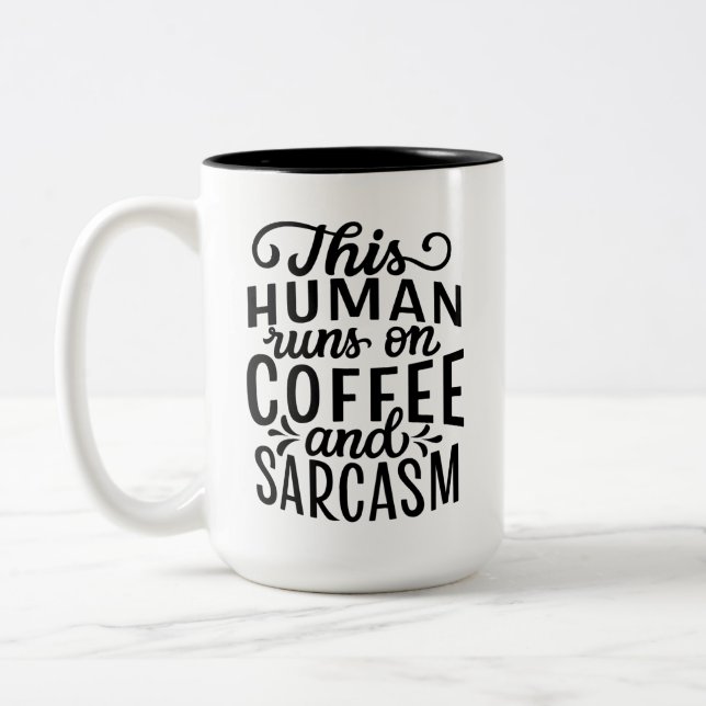 Taza Bicolor Café y Sarcasmo (Izquierda)