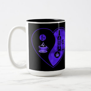 Taza Bicolor Café y vino morado Yin y Yang