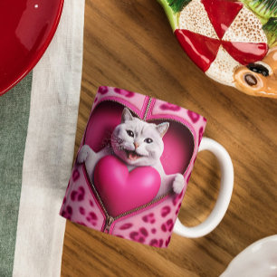 Taza Bicolor Cafeína y besos: La magia del café de San Valentín