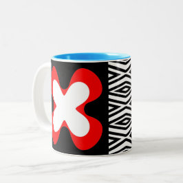 Taza Bicolor CaféOlé floral gráfico intrépido colorido 11oz.