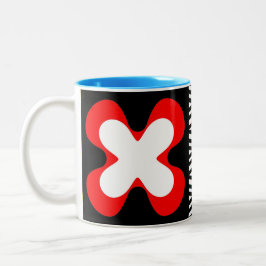 Taza Bicolor CaféOlé floral gráfico intrépido colorido 11oz.