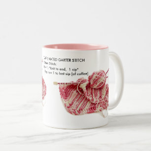 Taza Bicolor "Caffeinated Garter Stitch" - Patrón de tejido di