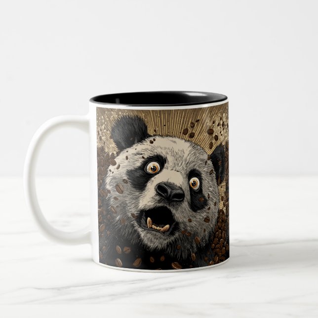 Taza Bicolor Caffeinated Panda (Izquierda)