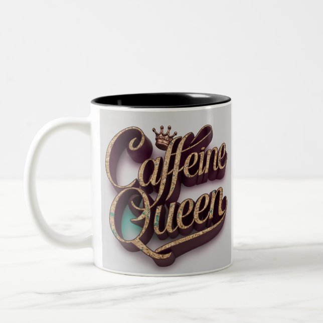 Taza Bicolor "Caffeine Queen" (Izquierda)