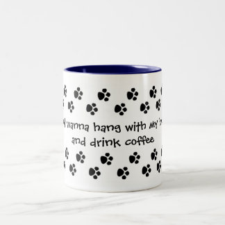 Taza Bicolor caída con mi perro esquimal