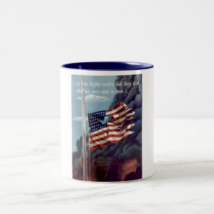 Taza Bicolor Caída pero no olvidada
