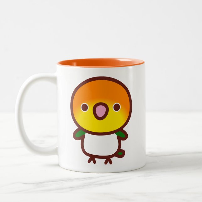 Taza Bicolor Caique de vientre blanco (Izquierda)