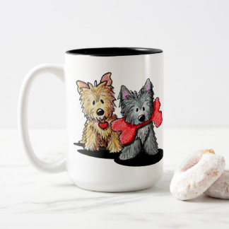 Taza Bicolor Cairn Terrier Duo de dos tonos de café Mug