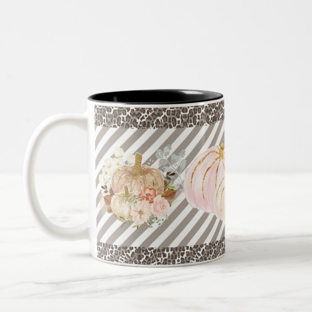 Taza Bicolor  Calabaza de leopardo otoñal  (Izquierda)