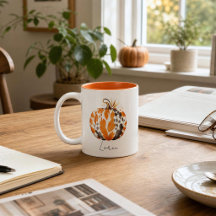 Calabaza Personalizada Otoño Acuarela