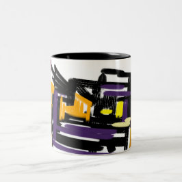 Taza Bicolor Calabazas de gato negro