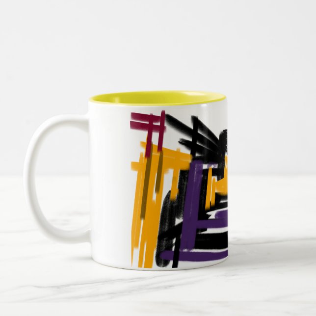 Taza Bicolor Calabazas de gato negro (Izquierda)