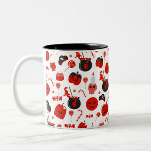 Taza Bicolor Calabazas espeluznantes Halloween