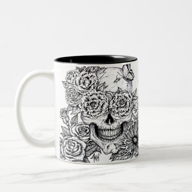 Taza Bicolor Calavera (Izquierda)
