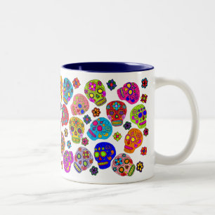 Taza Bicolor Calavera de azúcar