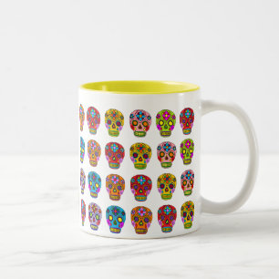 Taza Bicolor Calavera de azúcar