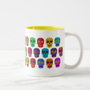 Taza Bicolor Calavera de azúcar