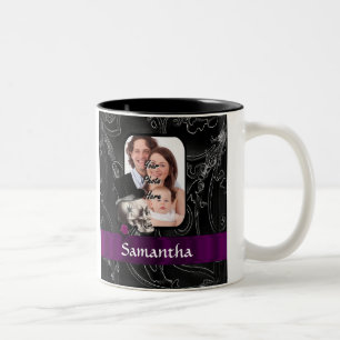 Taza Bicolor Calavera de tatuaje gótico