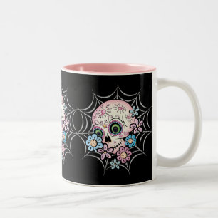 Taza Bicolor Calavera dulce de azúcar