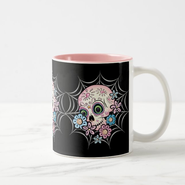 Taza Bicolor Calavera dulce de azúcar (Derecha)